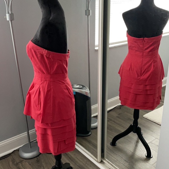 Red Strapless BCBG Max Azria dress - Picture 8 of 16